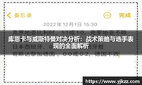 库恩卡与威斯特曼对决分析：战术策略与选手表现的全面解析